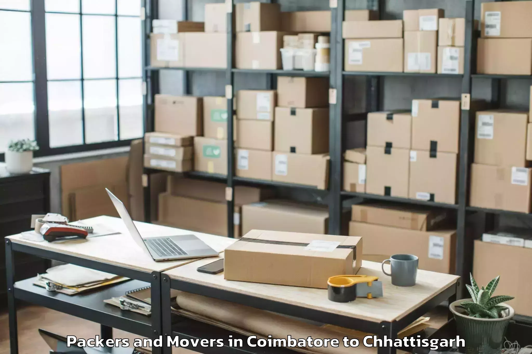 Reliable Coimbatore to Abhilashi University Raipur Packers And Movers